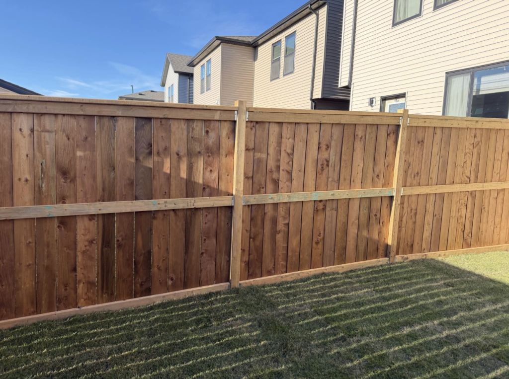 wooden privacy fence Calgary
